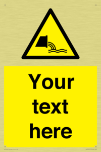 Custom Warning sewage effluent outfall